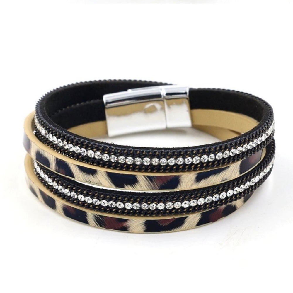 NEW! Leopard Print Layer Wrap Bracelet